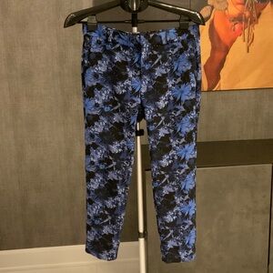 Banana Republic Avery Blue floral cropped dress pant - 2P